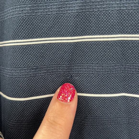 Nike Golf Performance Stripe Polo Shirt - Navy/White - XL - Picture 7 of 9